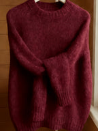 Women's Fine Knit Relaxed Fit Crew Neck Sweater
