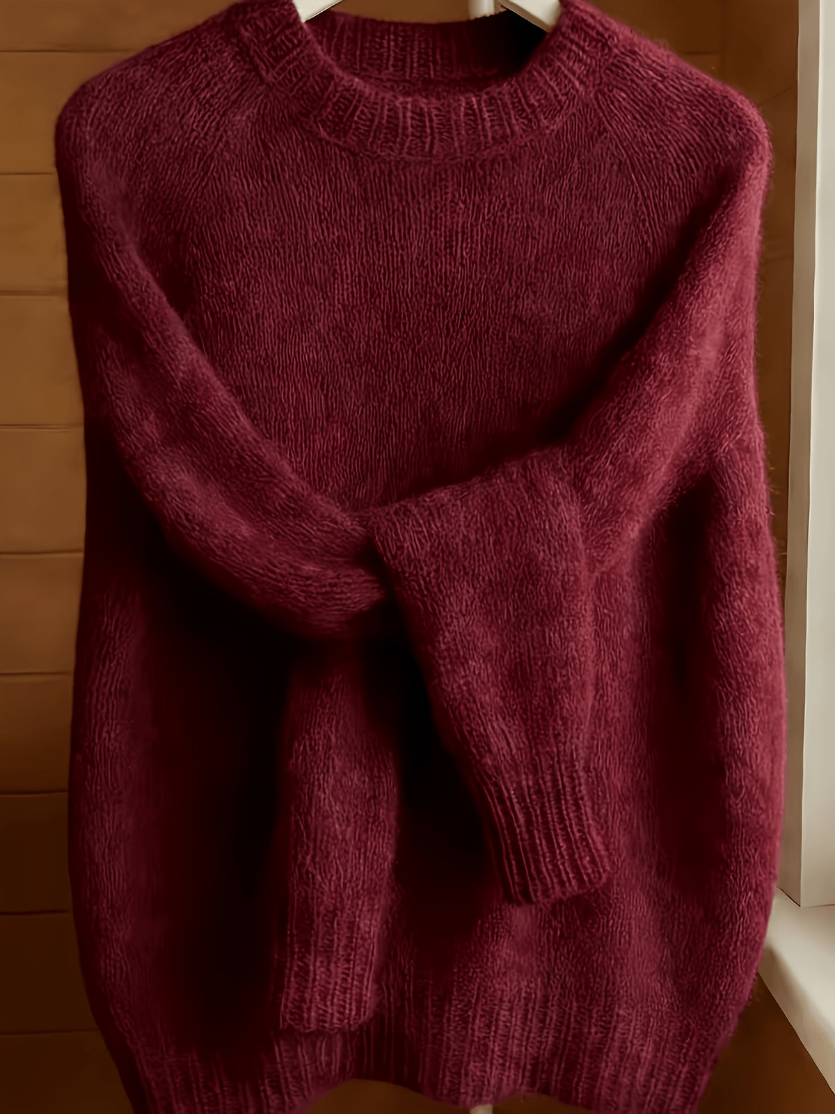 Women's Fine Knit Relaxed Fit Crew Neck Sweater