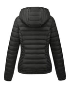 Women's Fitted Faux Fur Hooded Puffer Jacket