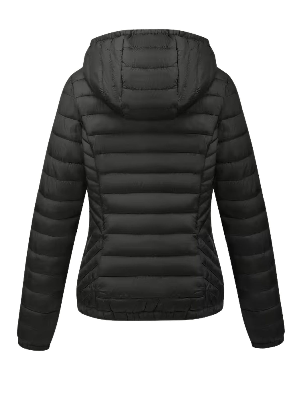Women's Fitted Faux Fur Hooded Puffer Jacket