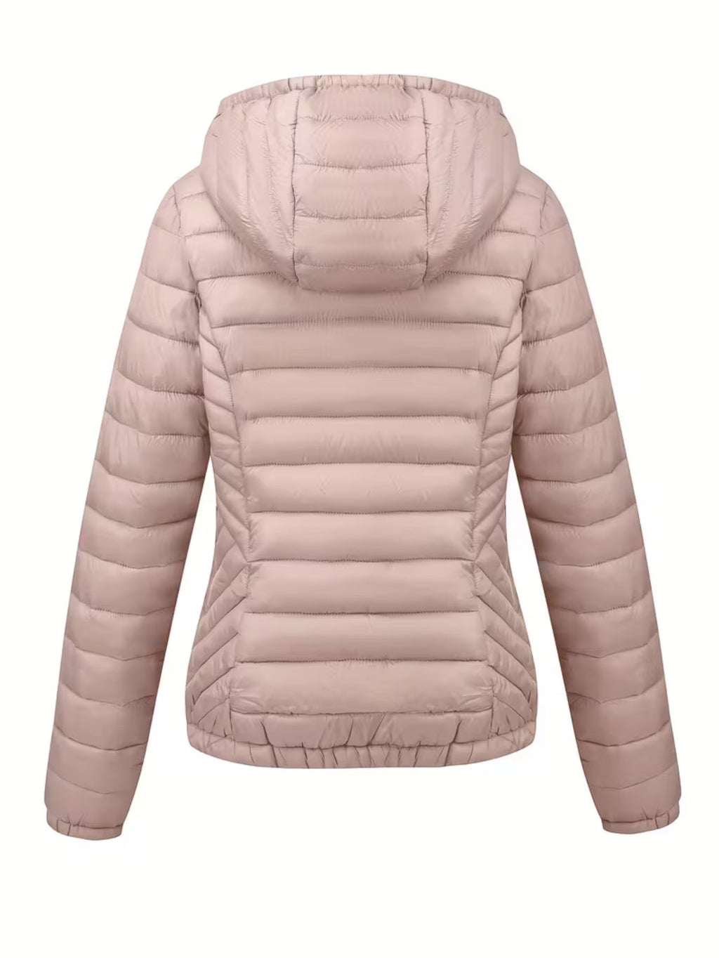 Women's Fitted Faux Fur Hooded Puffer Jacket