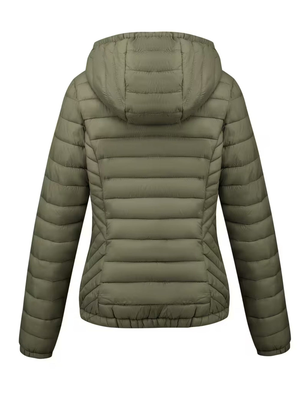 Women's Fitted Faux Fur Hooded Puffer Jacket