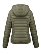 Women's Fitted Faux Fur Hooded Puffer Jacket