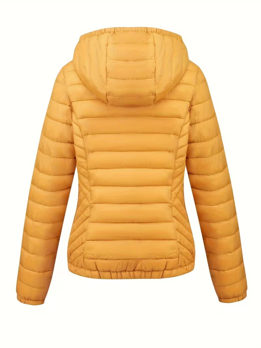 Women's Fitted Faux Fur Hooded Puffer Jacket