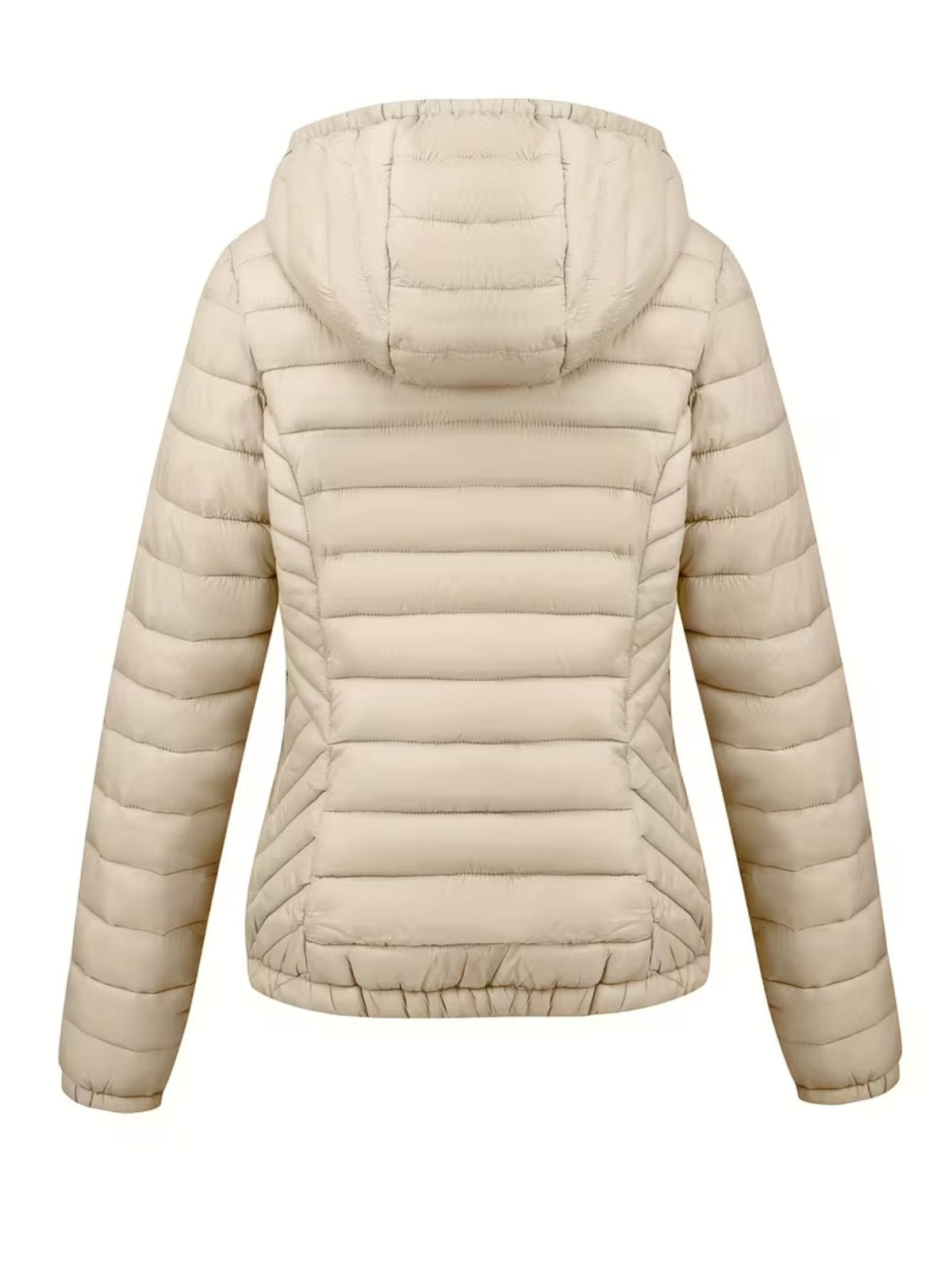Women's Fitted Faux Fur Hooded Puffer Jacket