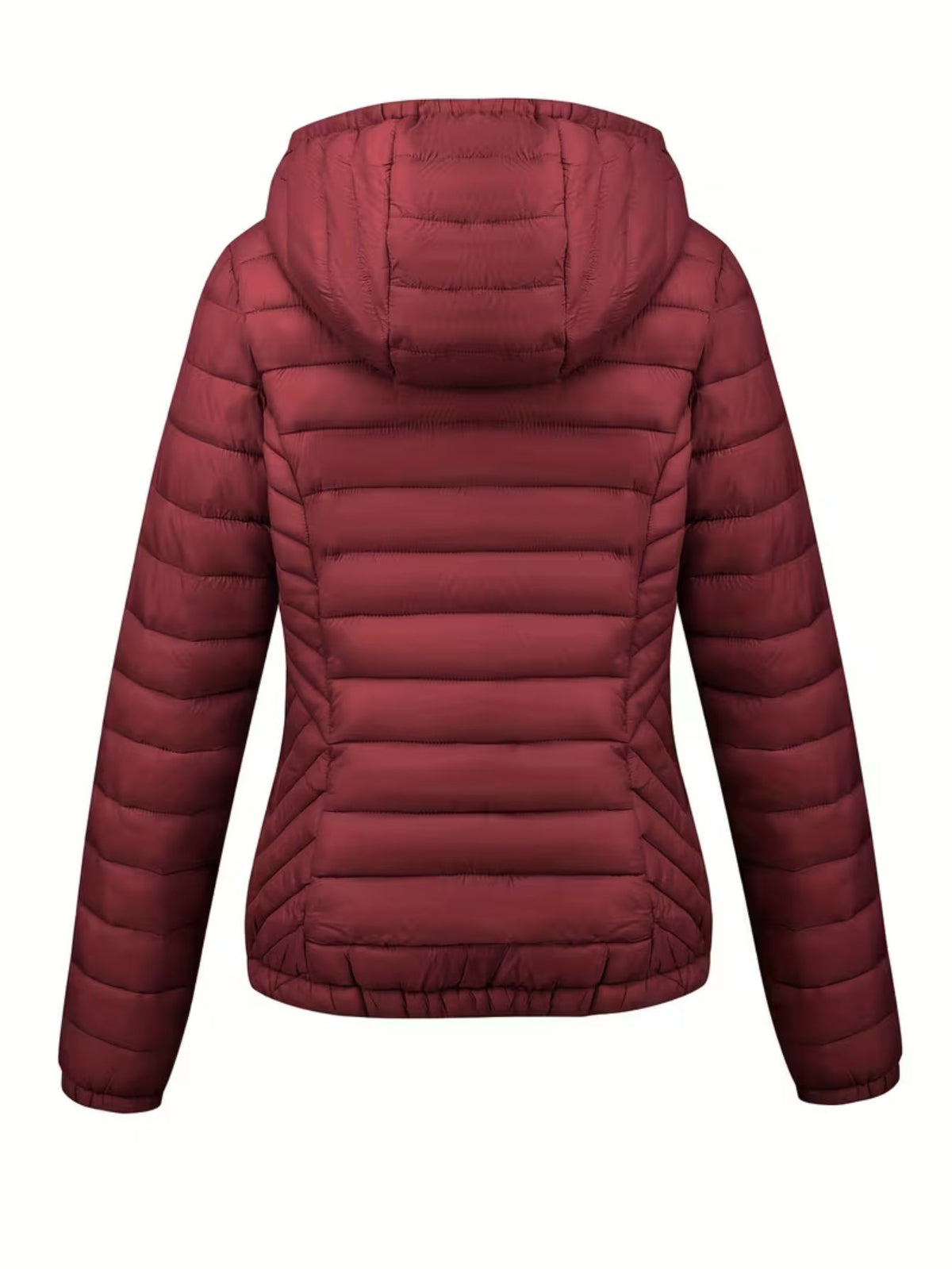 Women's Fitted Faux Fur Hooded Puffer Jacket