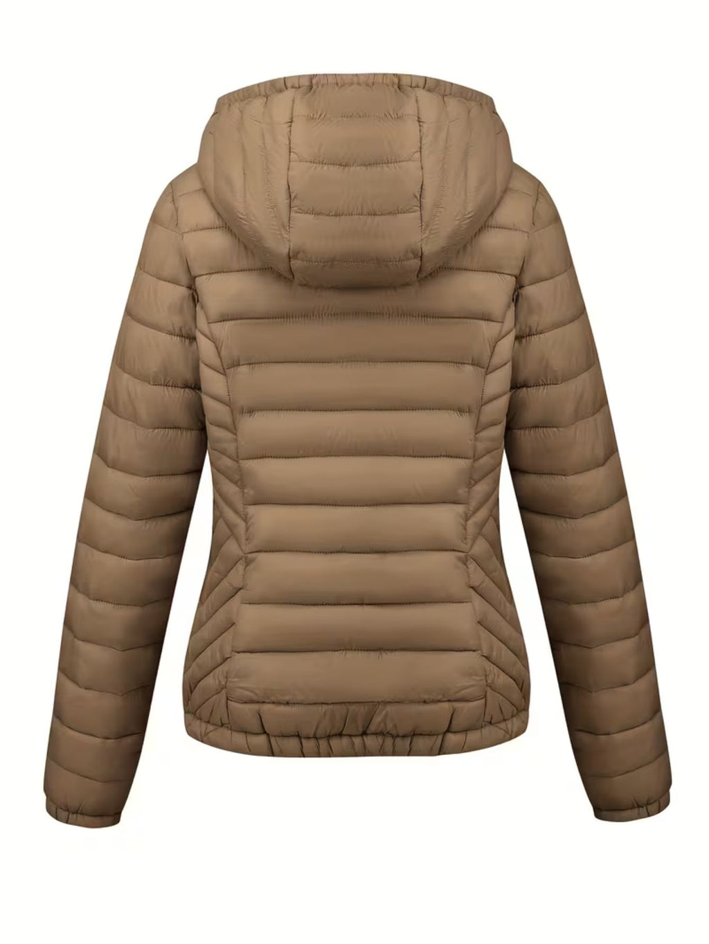 Women's Fitted Faux Fur Hooded Puffer Jacket