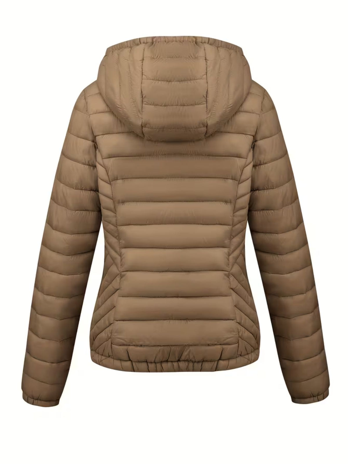 Women's Fitted Faux Fur Hooded Puffer Jacket