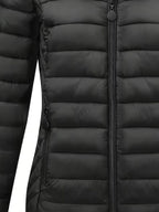 Women's Fitted Faux Fur Hooded Puffer Jacket