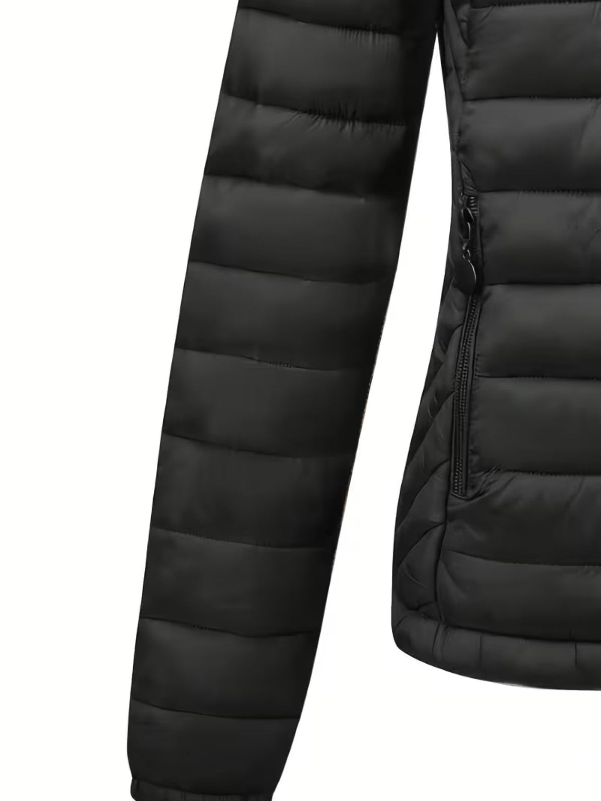 Women's Fitted Faux Fur Hooded Puffer Jacket