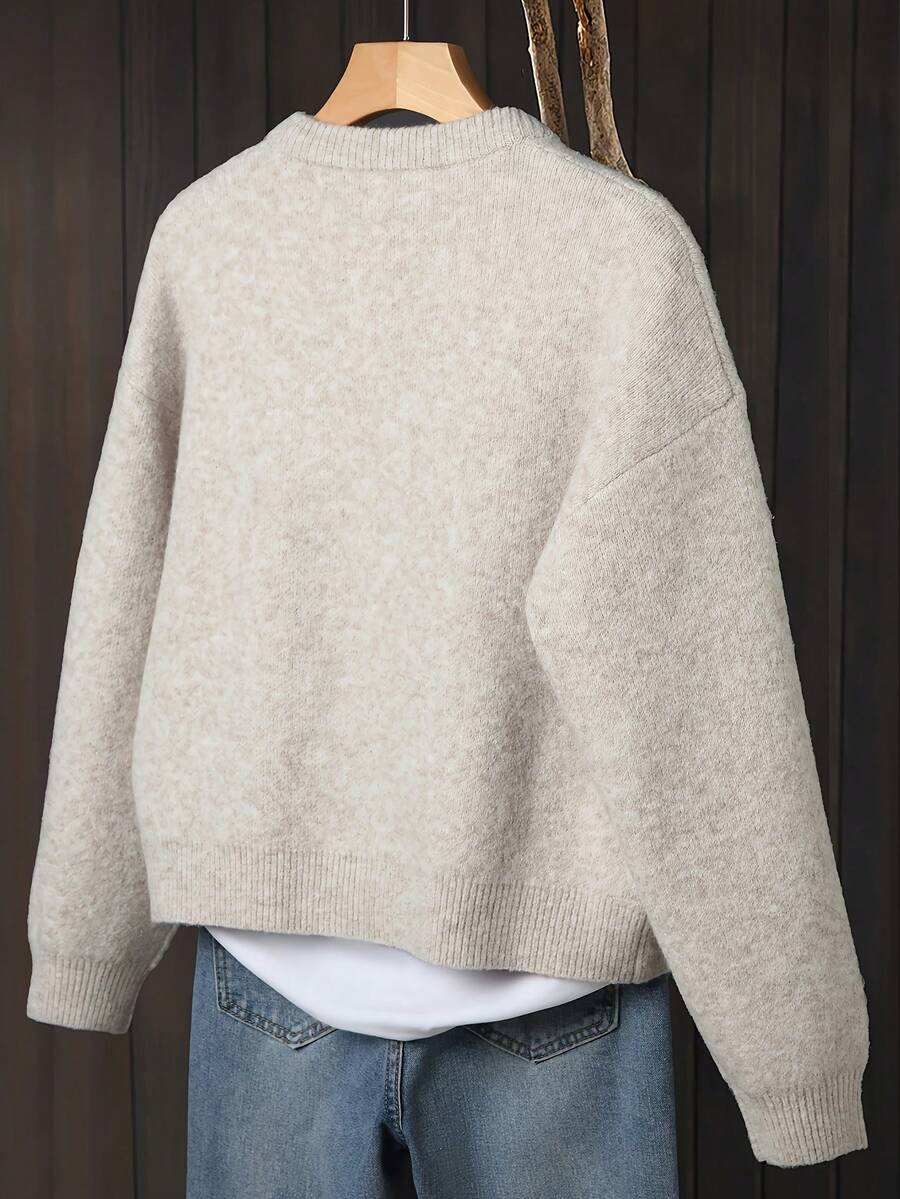 Women's Knit Relaxed Fit Button-Front Cardigan