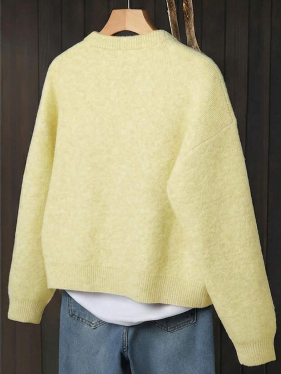 Women's Knit Relaxed Fit Button-Front Cardigan