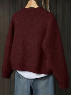 Women's Knit Relaxed Fit Button-Front Cardigan