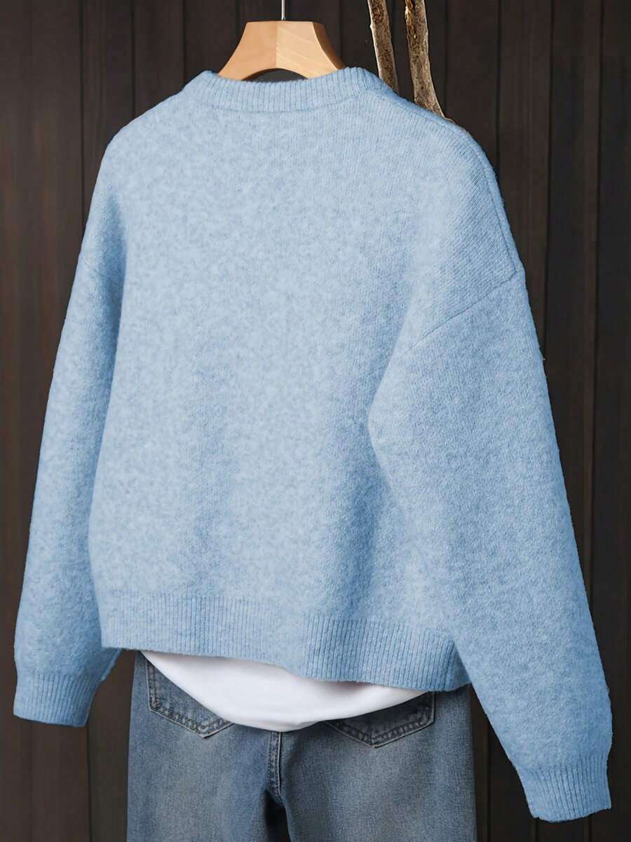 Women's Knit Relaxed Fit Button-Front Cardigan