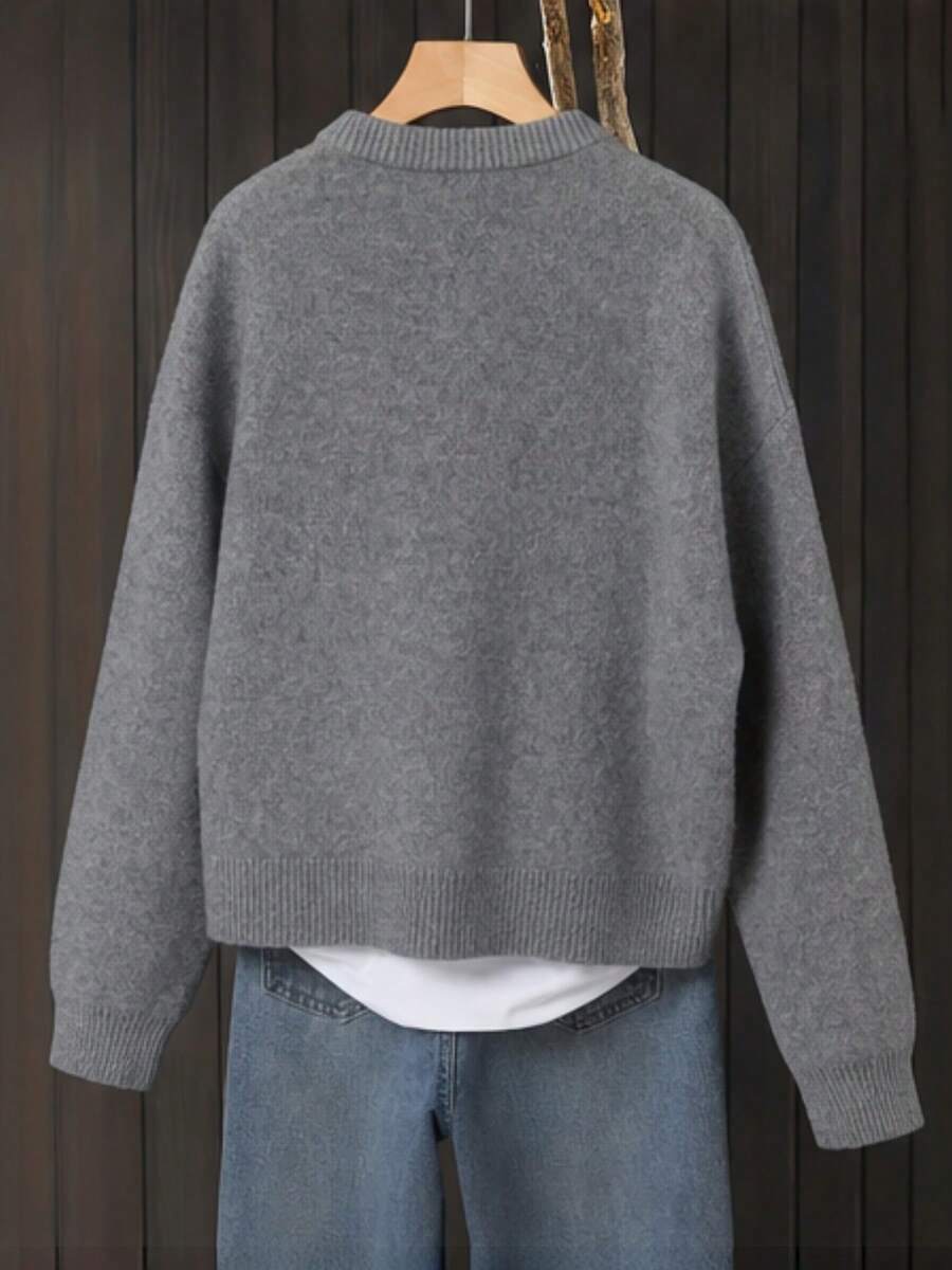 Women's Knit Relaxed Fit Button-Front Cardigan