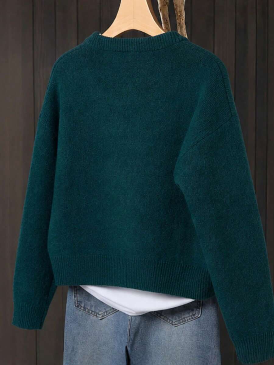 Women's Knit Relaxed Fit Button-Front Cardigan