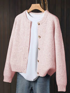 Women's Knit Relaxed Fit Button-Front Cardigan