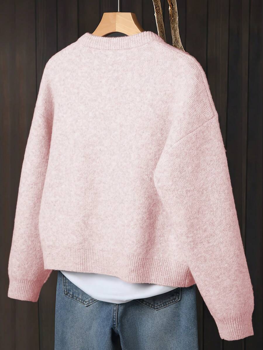 Women's Knit Relaxed Fit Button-Front Cardigan