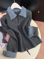 Women's Knit Relaxed Fit Full-Zip Cardigan