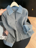 Women's Knit Relaxed Fit Full-Zip Cardigan
