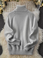 Women's Knit Relaxed Fit Turtleneck Sweater