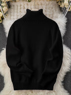 Women's Knit Relaxed Fit Turtleneck Sweater