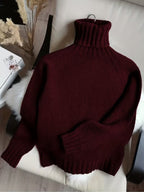 Women's Knit Relaxed Fit Turtleneck Sweater