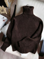 Women's Knit Relaxed Fit Turtleneck Sweater