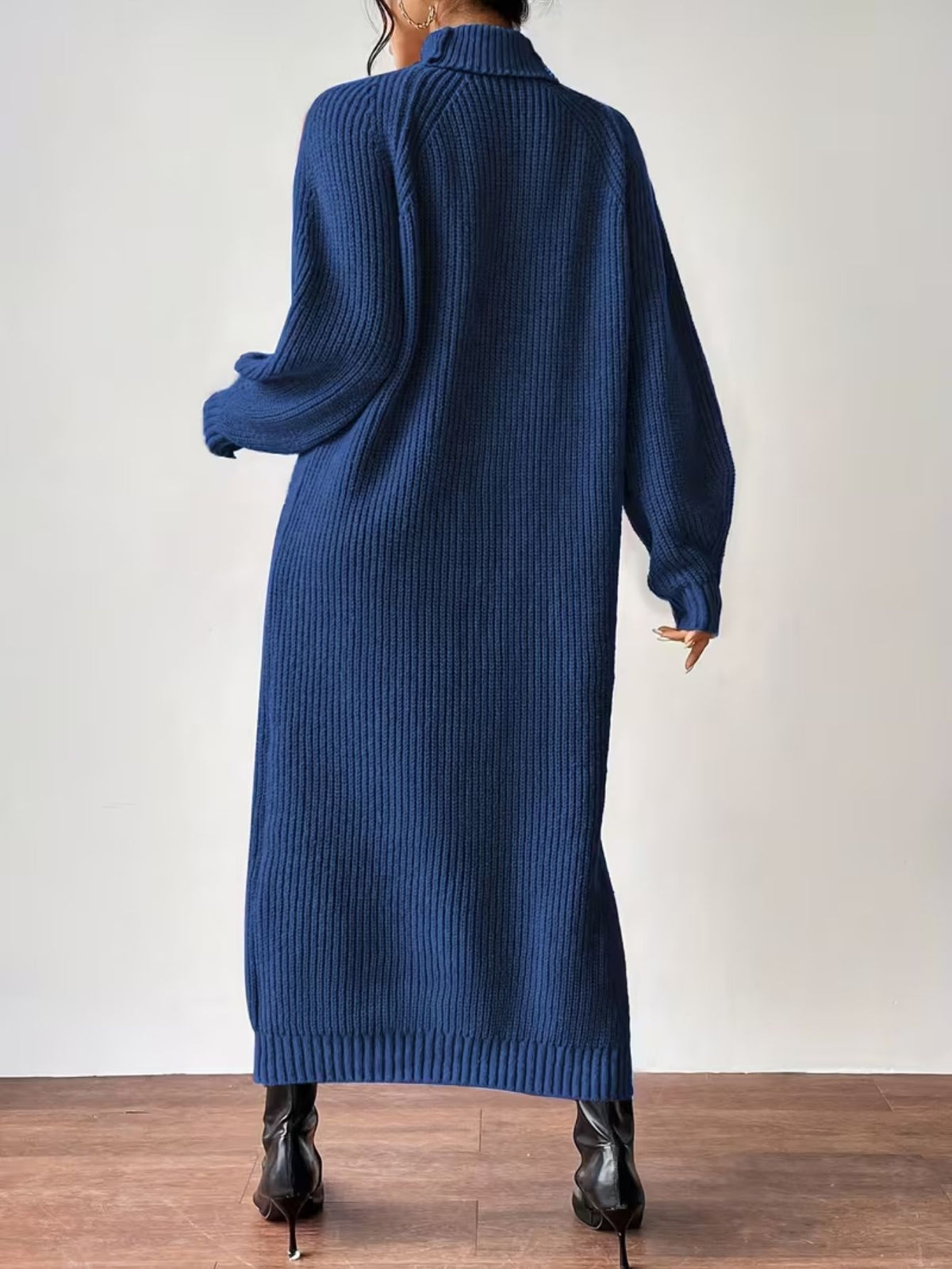 Women's Ribbed Relaxed Fit Maxi Sweater Dress
