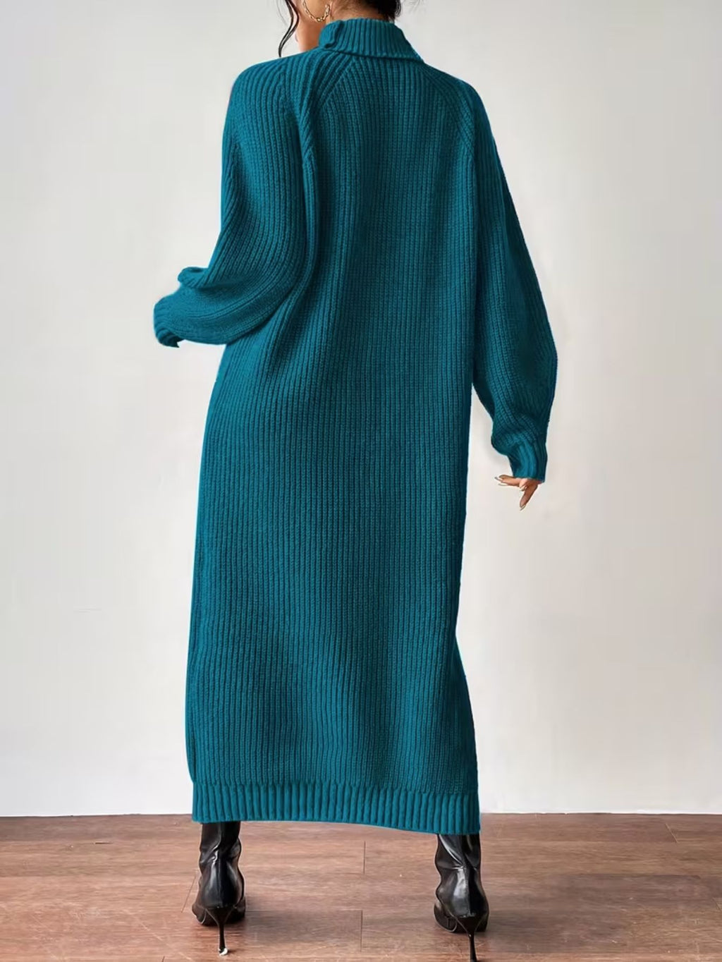 Women's Ribbed Relaxed Fit Maxi Sweater Dress