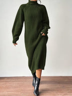 Women's Ribbed Relaxed Fit Maxi Sweater Dress