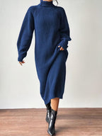 Women's Ribbed Relaxed Fit Maxi Sweater Dress