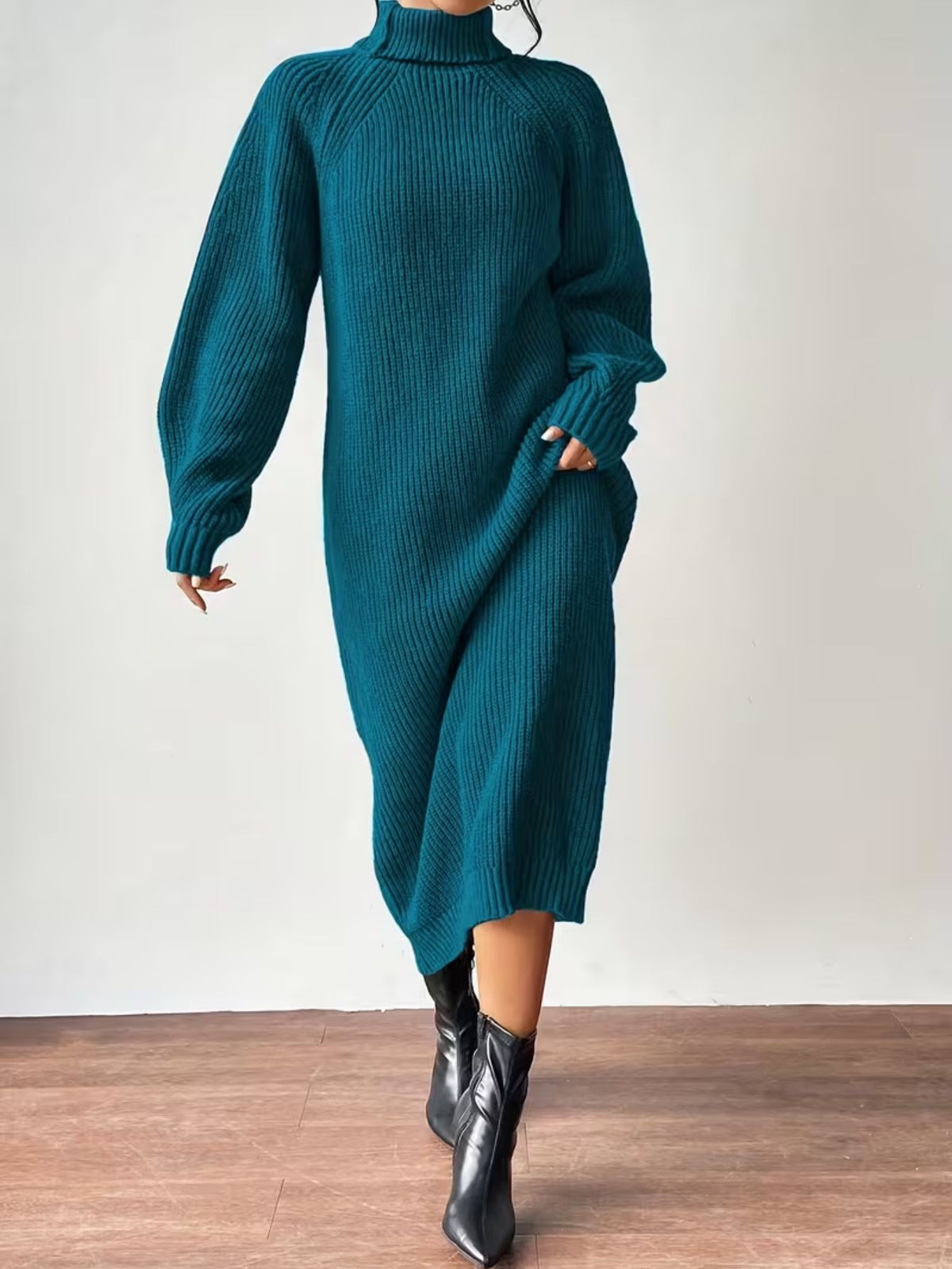Women's Ribbed Relaxed Fit Maxi Sweater Dress