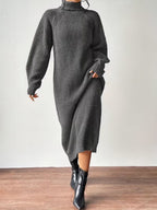 Women's Ribbed Relaxed Fit Maxi Sweater Dress