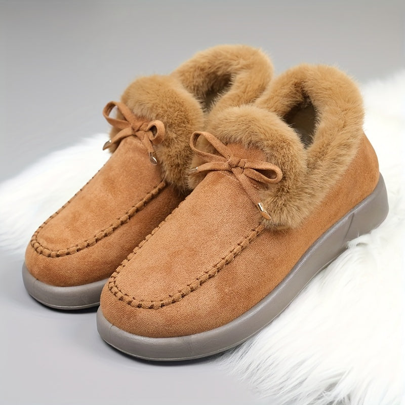 Women's Suede-Look Faux-Fur-Lined Ankle Boots