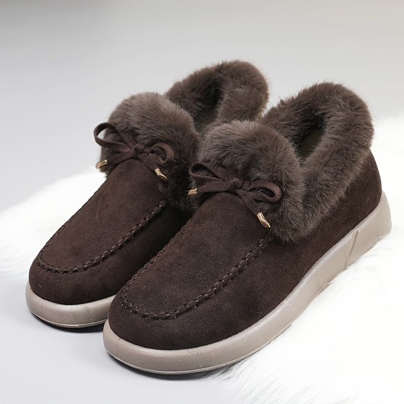 Women's Suede-Look Faux-Fur-Lined Ankle Boots