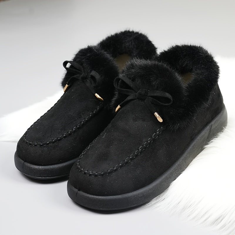 Women's Suede-Look Faux-Fur-Lined Ankle Boots