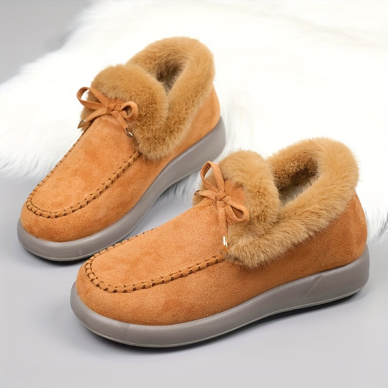 Women's Suede-Look Faux-Fur-Lined Ankle Boots