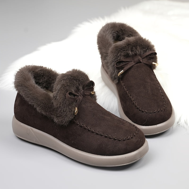 Women's Suede-Look Faux-Fur-Lined Ankle Boots