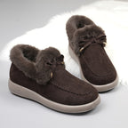 Women's Suede-Look Faux-Fur-Lined Ankle Boots