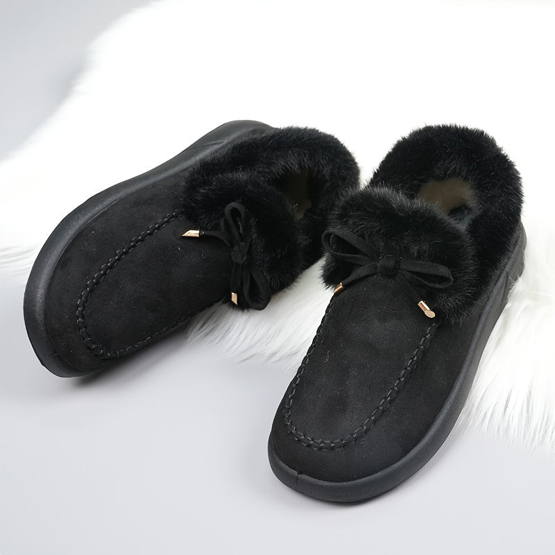 Women's Suede-Look Faux-Fur-Lined Ankle Boots